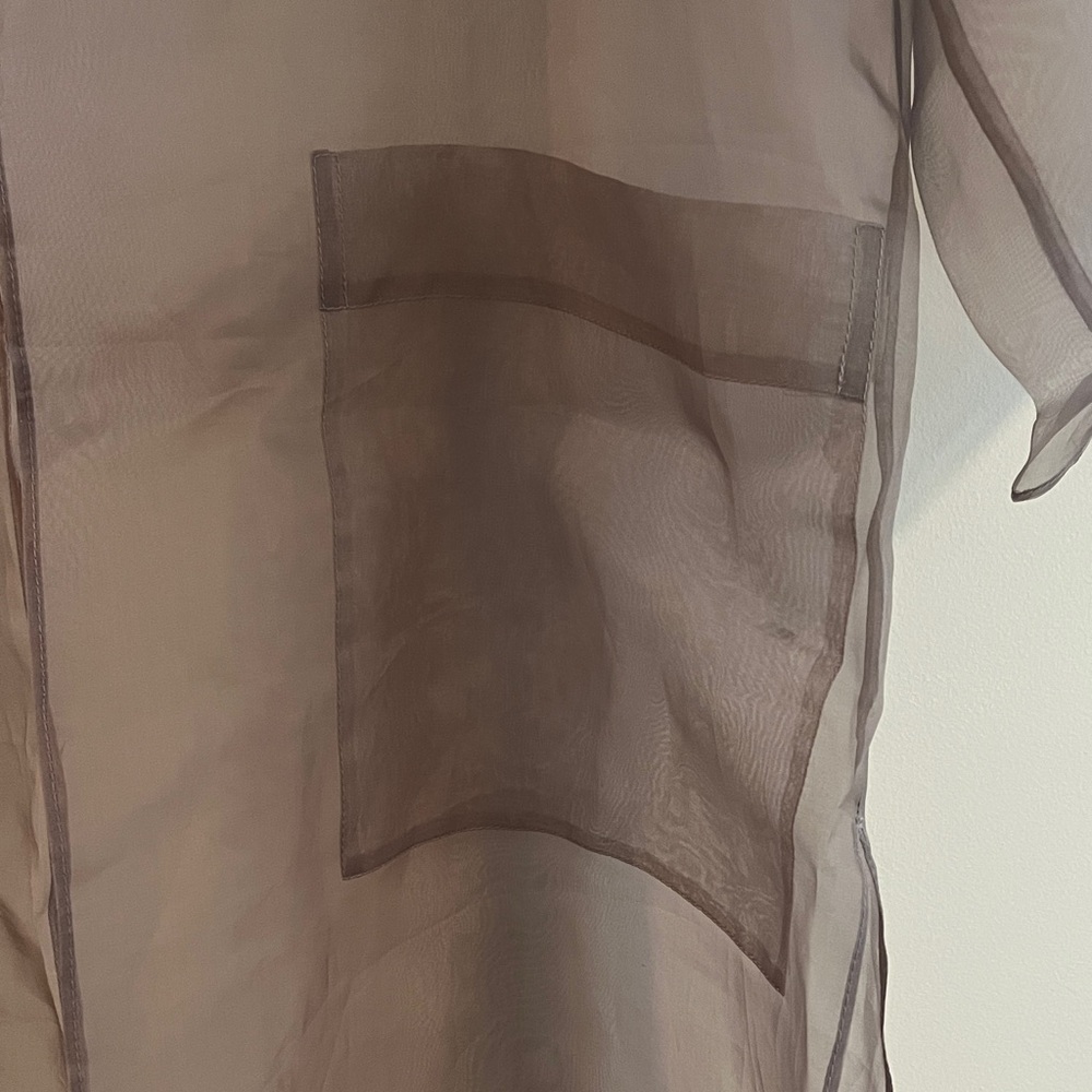 Eileen Fisher Sheer Purple Kimono-Style Cardigan - Picture 3 of 3